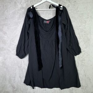 Killstar Black Babydoll Dress Mae Queen 4XL Velvet Strap Whimsigoth Witch Grunge